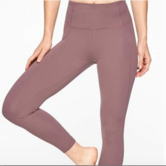 Athleta Pants - Athleta Salutation 7/8 Dusty Plum leggings XSP